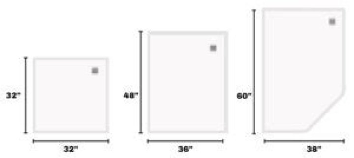 Are shower pans standard sizes?