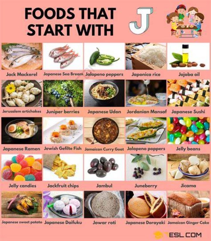 Are there any foods that start with the letter J?