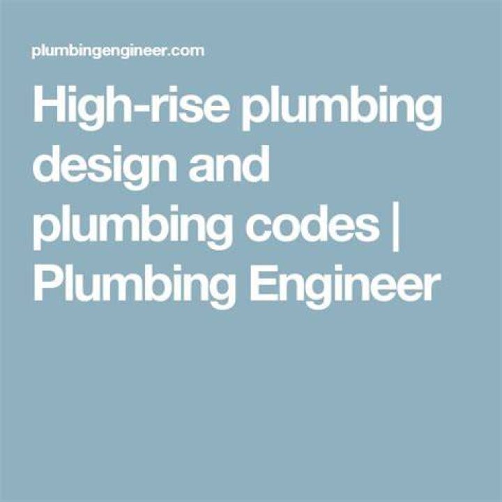 Are there any plumbing codes for high rise buildings?