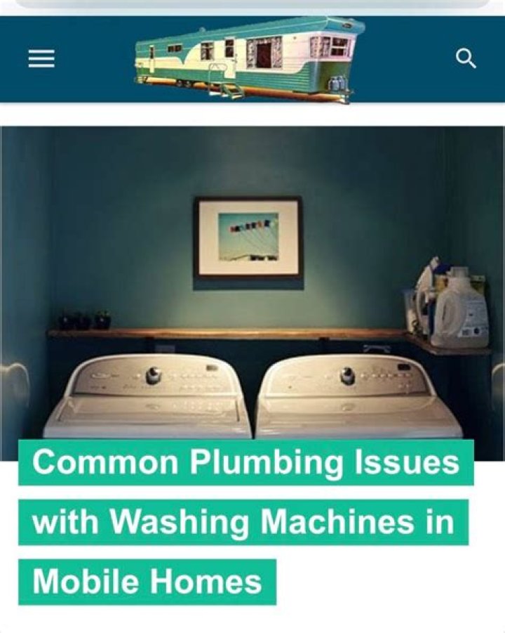 Are there any washing machine issues in mobile homes?