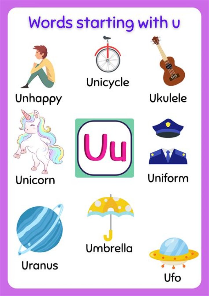 Are there any words that start with the letter U?