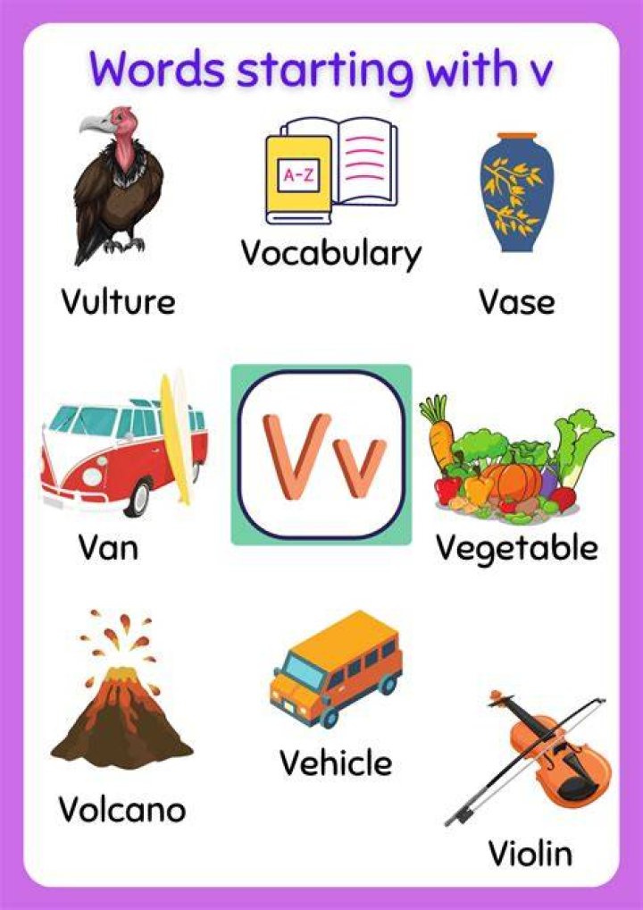 Are there any words that start with the letter V?