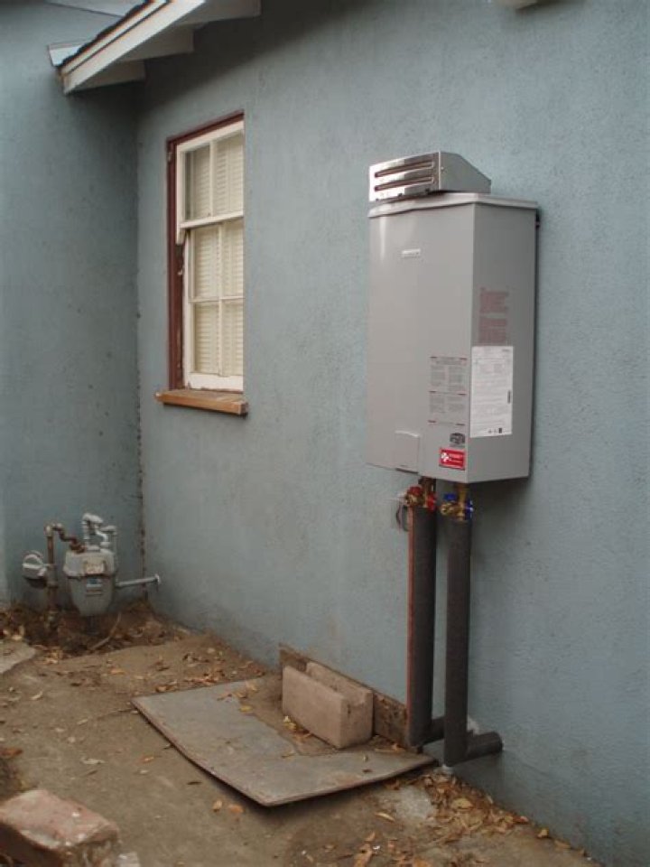 Can a tankless water heater be installed outside?
