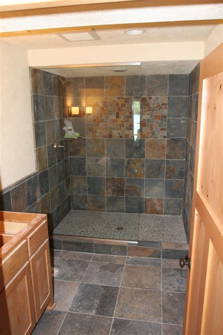 Can slate tiles be used in shower?