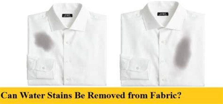 Can water stains be removed from fabric?