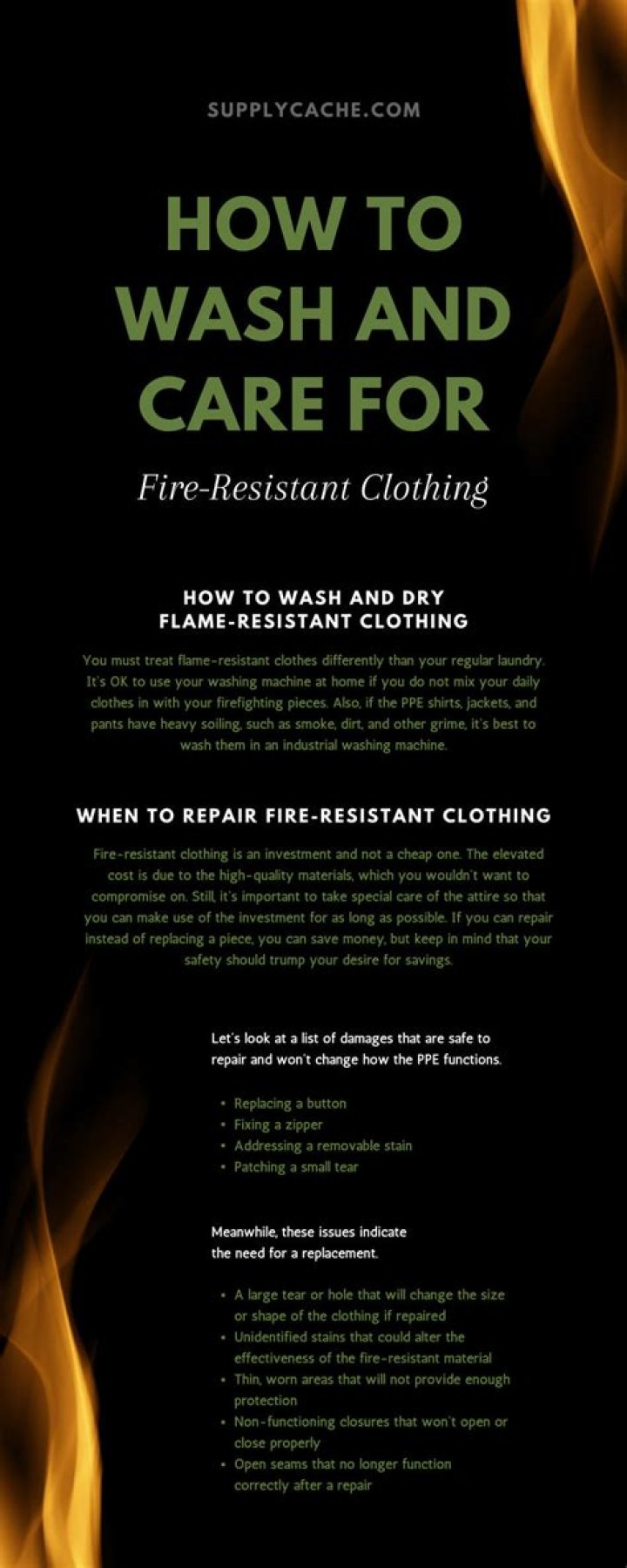 Can you wash fire resistant clothing?