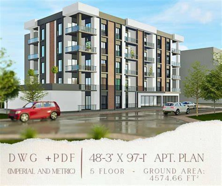 How big is my 5 story apartment building?