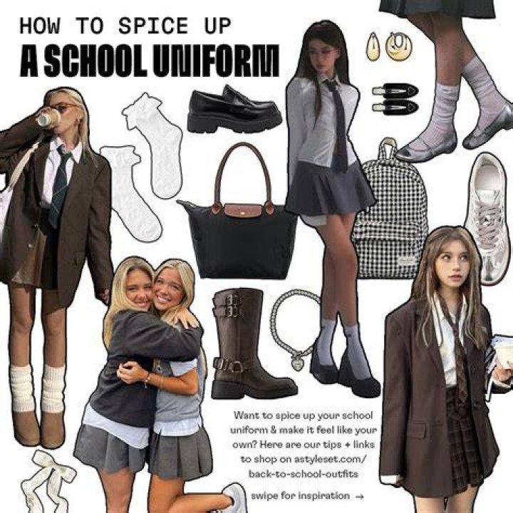 How can I make my school uniform look cute?