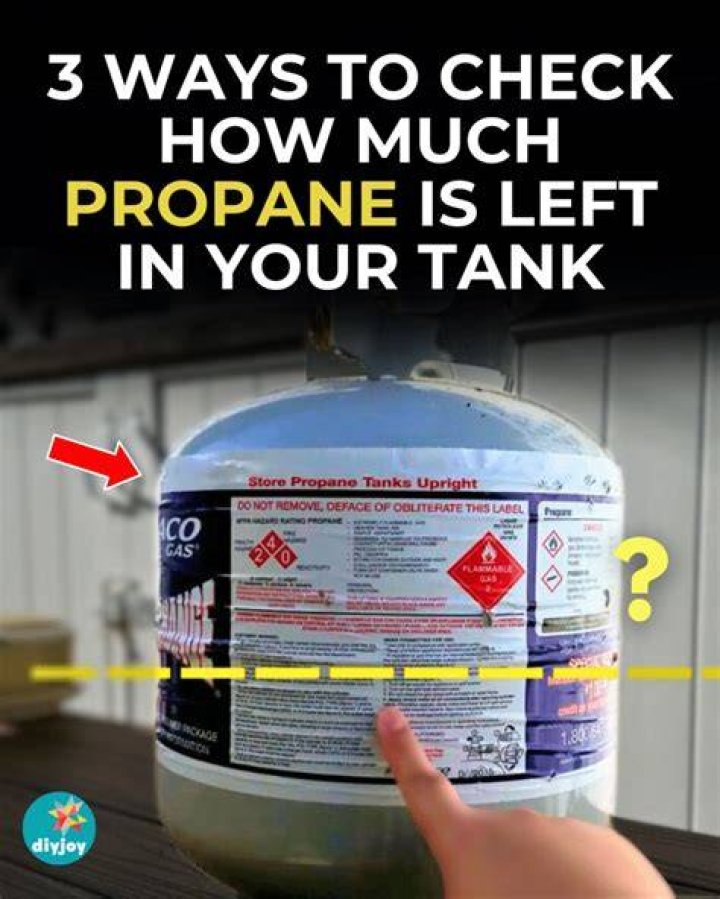 How can you tell how much propane is left in a 100 pound tank?