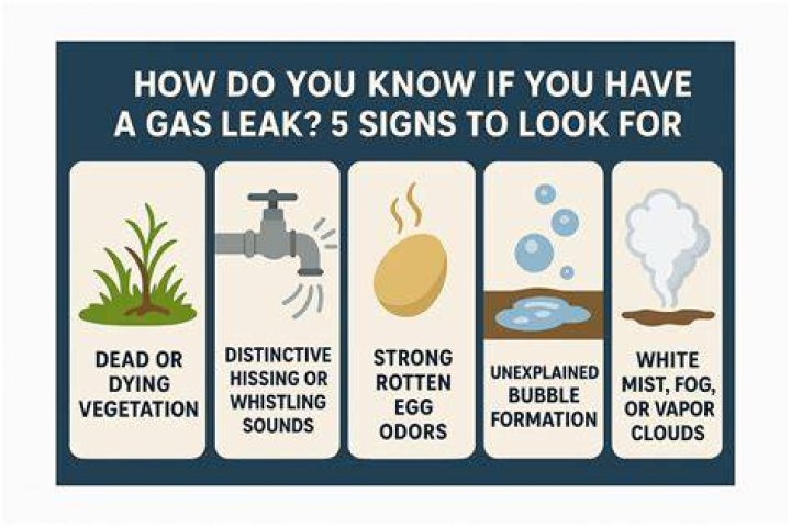 How can you tell if you have a gas leak in your line?