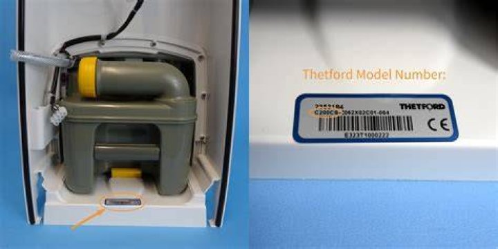 How can you tell the model of a Thetford toilet?