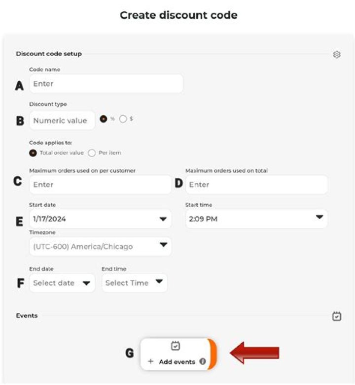 How do I create a discount code?