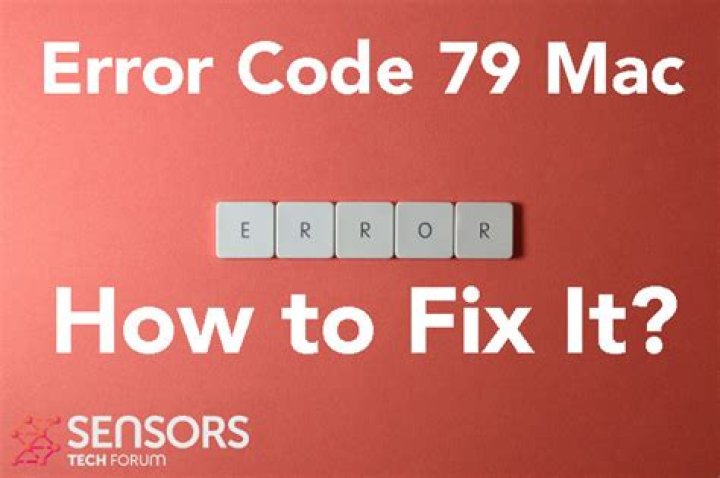 How do I fix Error 79 on Mac?