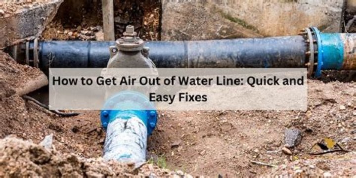 How do I get air out of my water line?