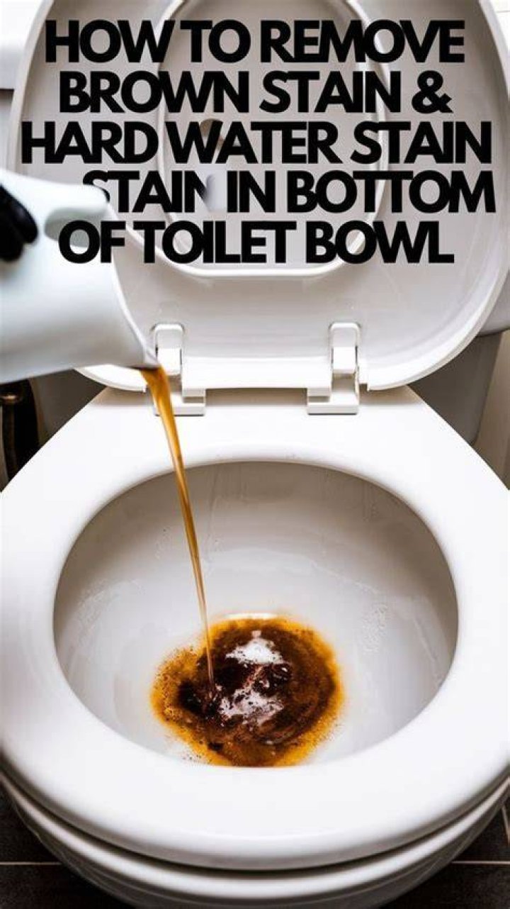 How do I get the brown stuff off the bottom of my toilet?