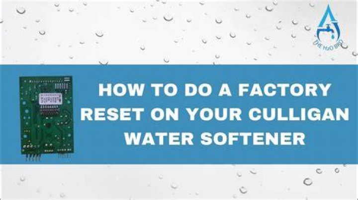 How do I reset my Culligan water softener?