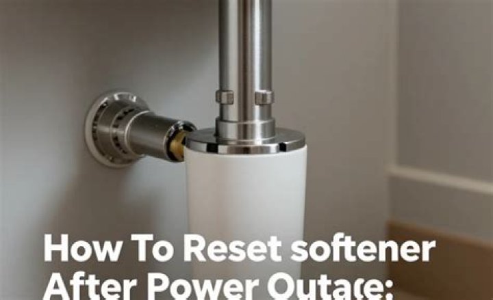 How do I reset my water softener after a power outage?