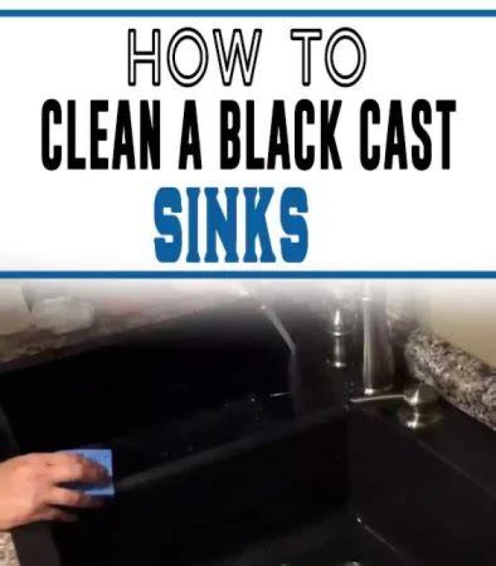 How do you clean a black cast iron sink?