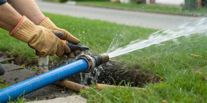 How do you fix a burst outside water pipe?