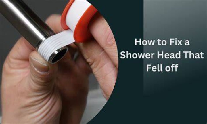 How do you fix a shower head that fell down?