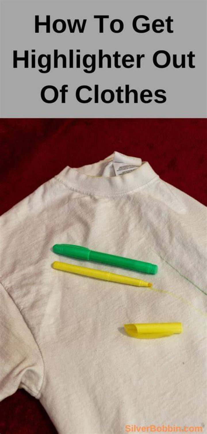 How do you get Sharpie yellow highlighter out of clothes?