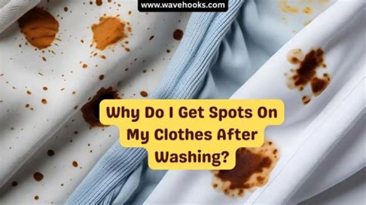 How do you get spots out of clothes after washing?