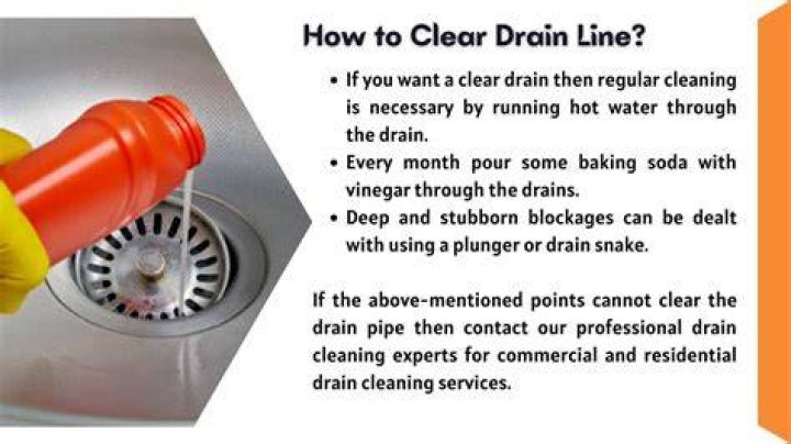 How do you keep drain lines clear?