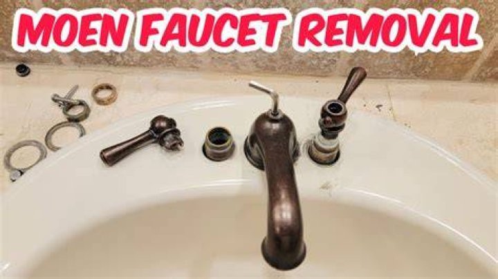 How do you remove a Moen 2 handle bathroom faucet?