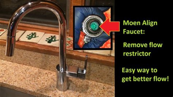 How do you remove a Moen kitchen faucet water restrictor?