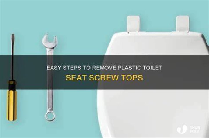 How do you remove plastic toilet seat screws?
