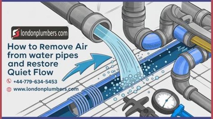 How do you remove trapped air from water pipes?