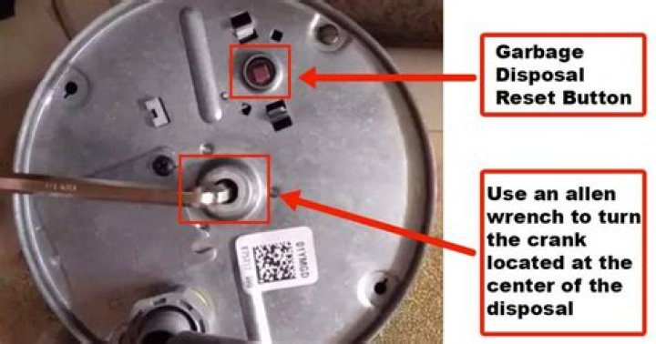 How do you reset a tripped garbage disposal?