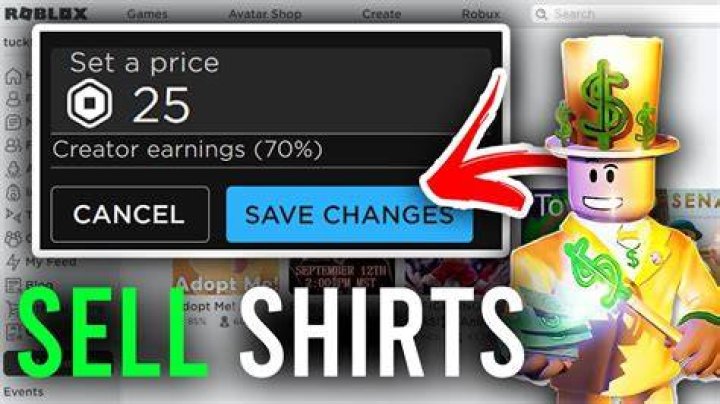 How do you sell clothes you bought on Roblox?
