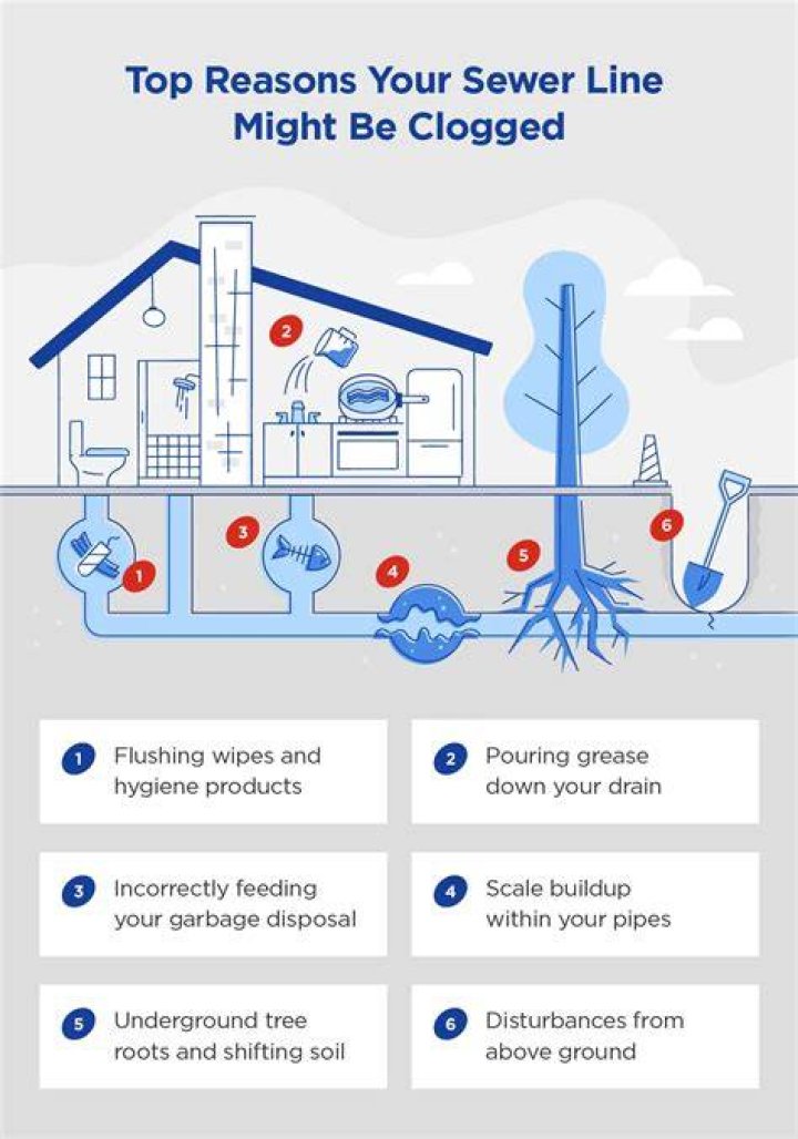 How do you treat a sewage blockage?