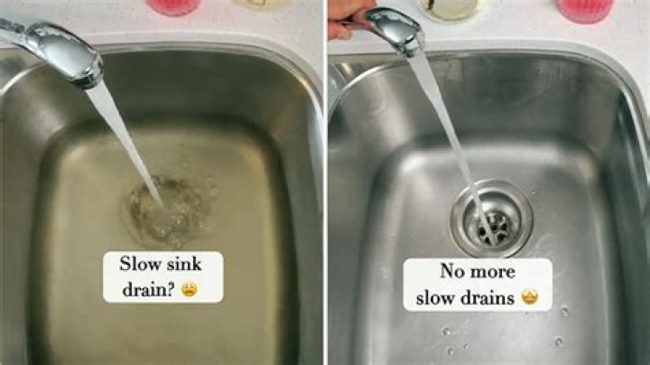 How do you unclog a slow draining kitchen sink?