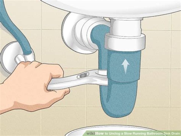 How do you unclog a slow running sink?