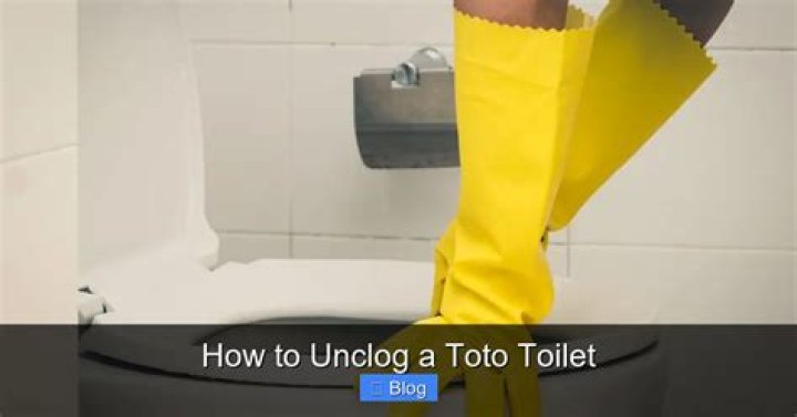 How do you unclog a Toto toilet?
