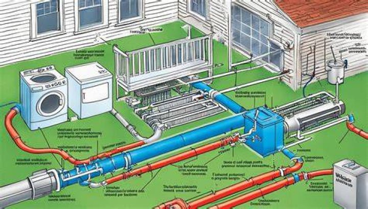 How does a washing machine drain the sewer?
