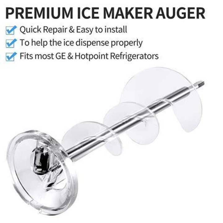 How does an ice bucket Auger work in a refrigerator?