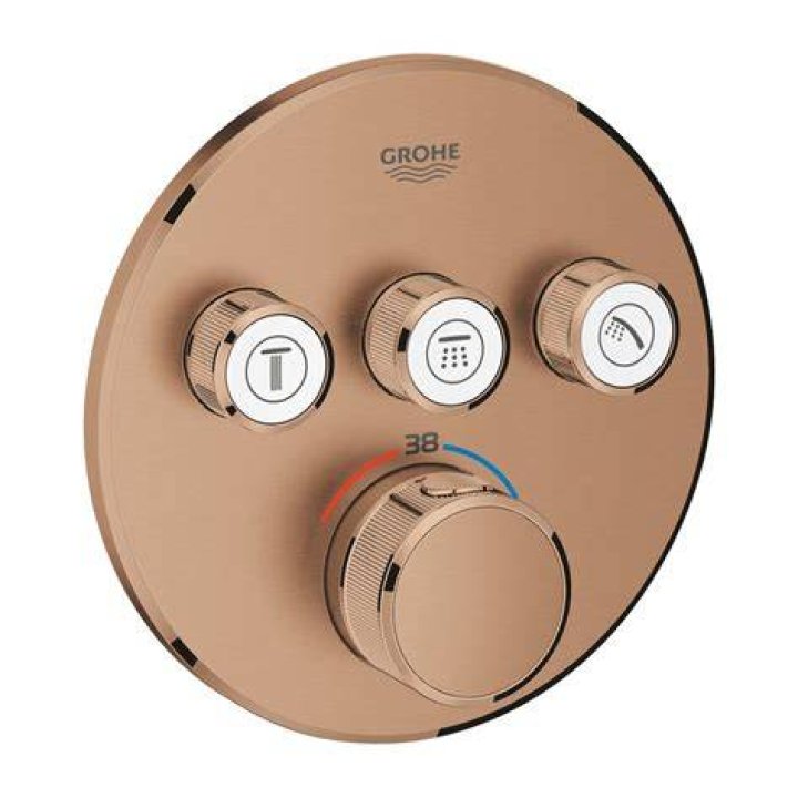 How does Grohe shower thermostat increase the flow?
