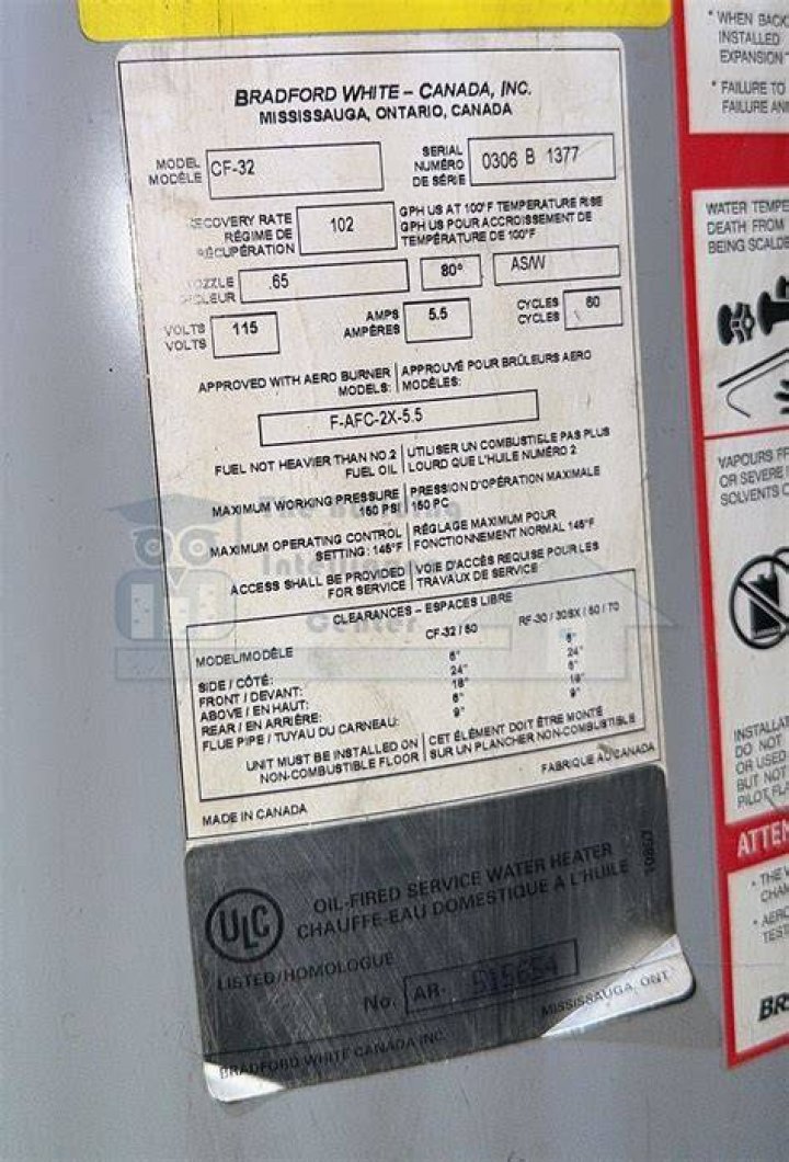 How does the Bradford White rating system work?