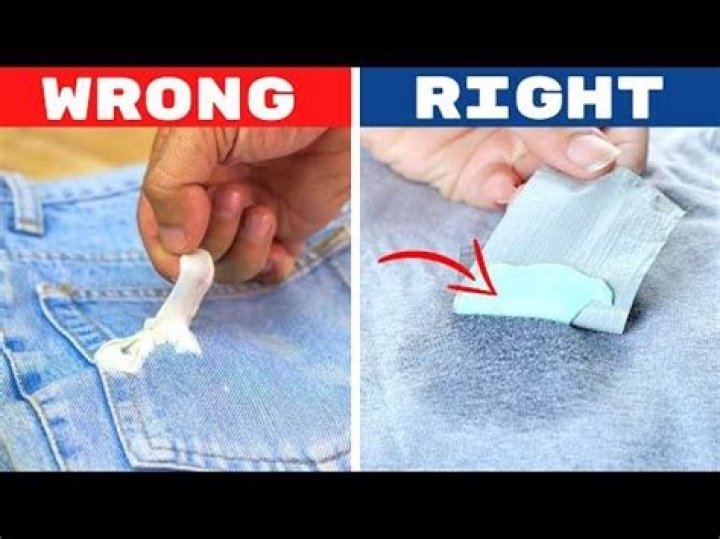 How does toothpaste remove chewing gum from clothes?