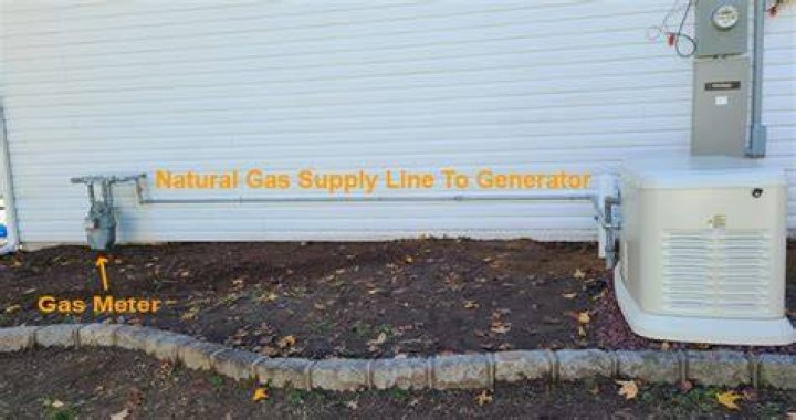 How far should a generator be from a gas meter?