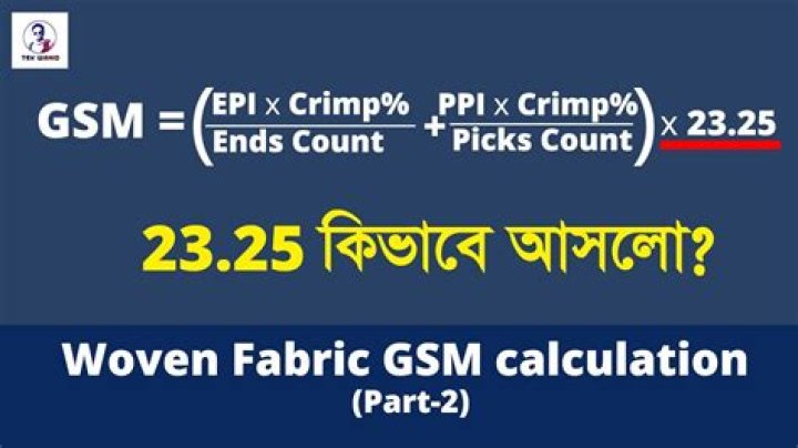 How is GSM of woven fabric calculated?