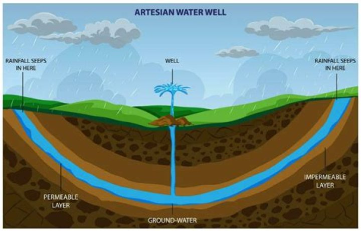 How is water controlled in an artesian well?