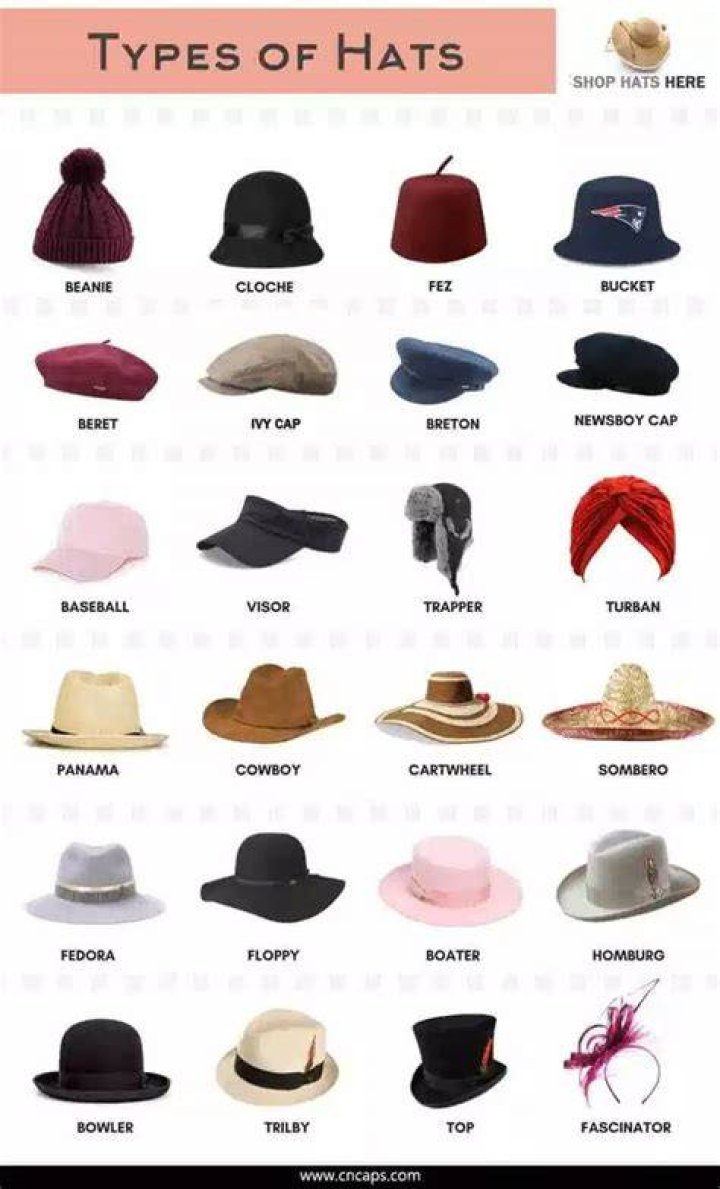 How many different types of hats are there?