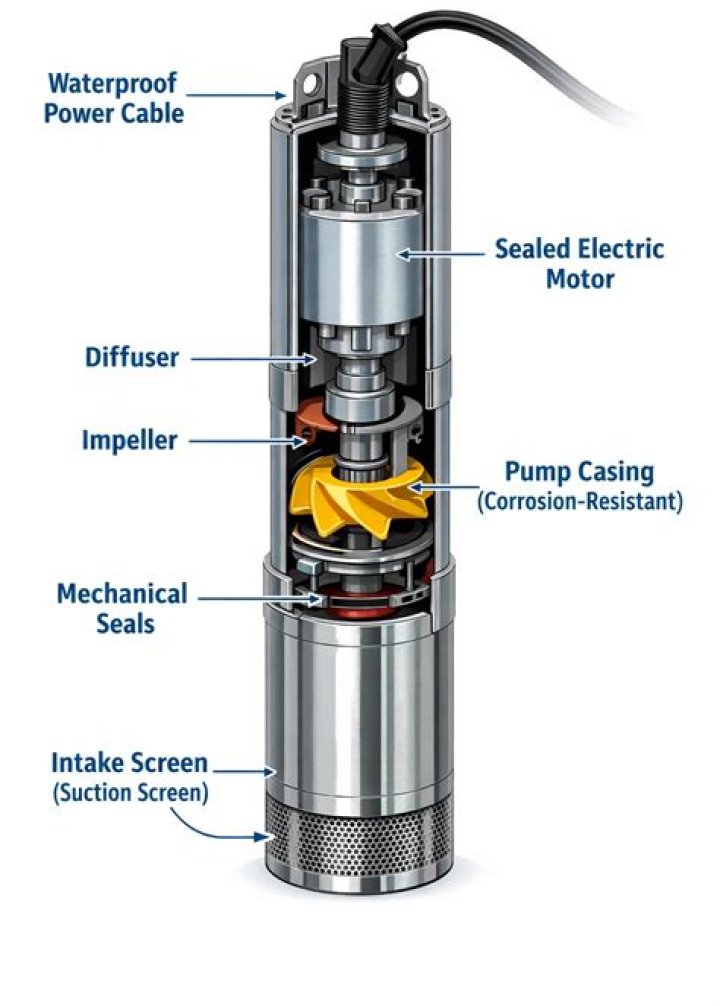 How many GPM does a submersible pump have?