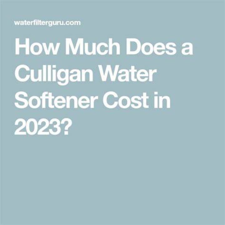 How much does it cost to get water from Culligan?