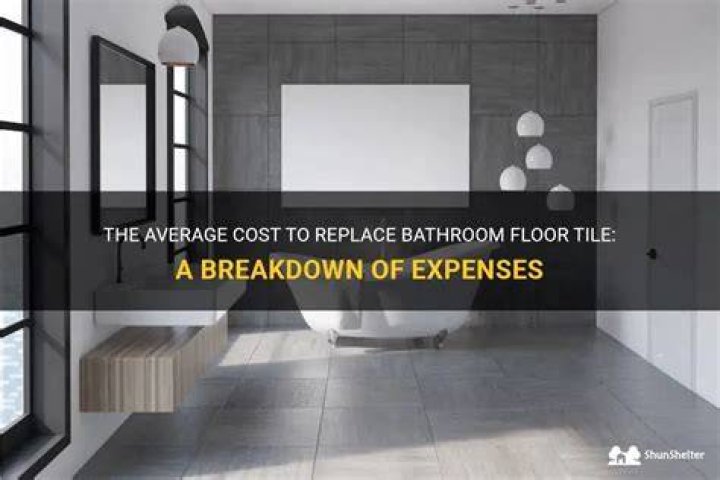 How much does it cost to replace a bathroom tile?