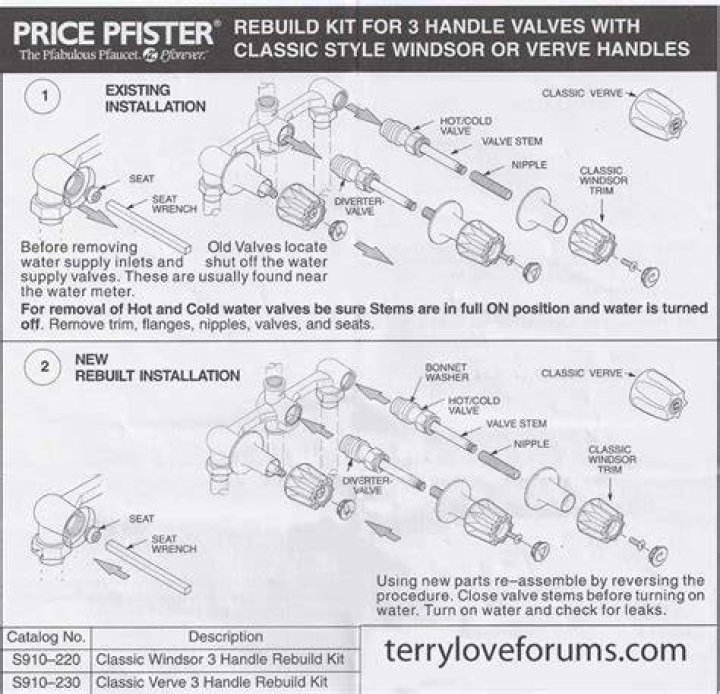How much does it cost to replace Pfister shower handle?